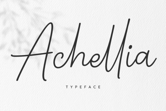 Achellia Script Font for Elegant Handmade Labels & Printables