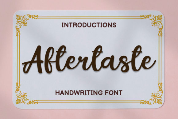 Aftertaste: A Graceful Script Font for Thoughtful Editorial Design
