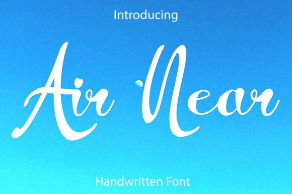 Air Near Font for Elegant Branding and Handwritten Charm