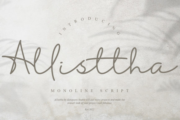 Allisttha: A Vintage Script Font for Timeless Branding