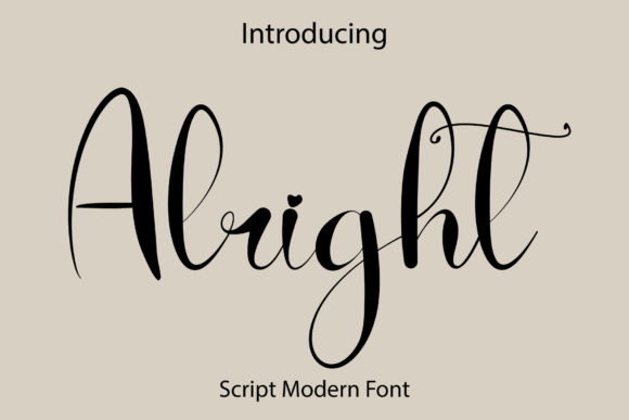 Alright Script Font for Handmade Creators