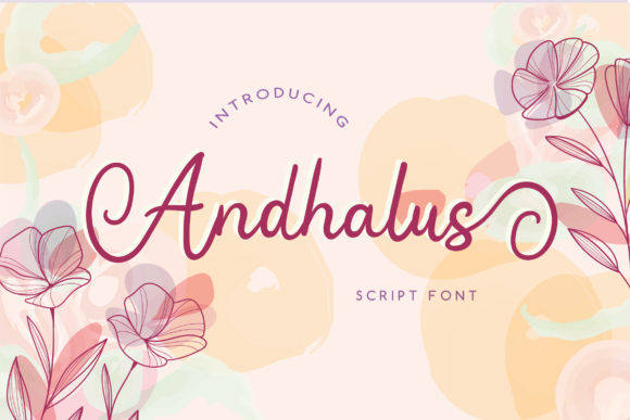 Andhalus: A Delicate Script Font for Editorial Elegance