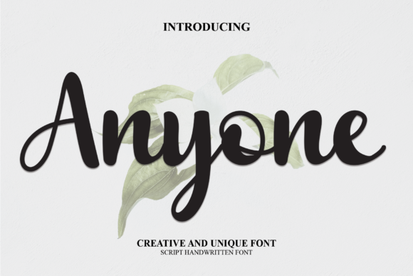 Anyone: An Elegant Script Font for Thoughtful Design
