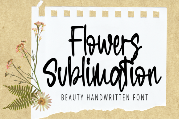 Flowers Sublimation: Elegant Script Handwritten Font