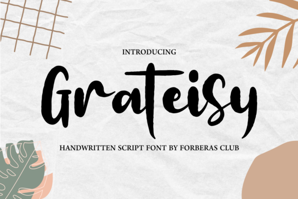 Grateisey Font: Chunky Script for Branding & Craft Projects
