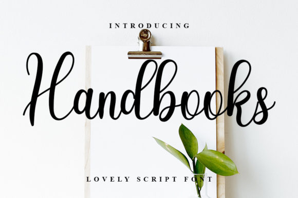 Handbooks: A Refined Script Font for Elegant Branding