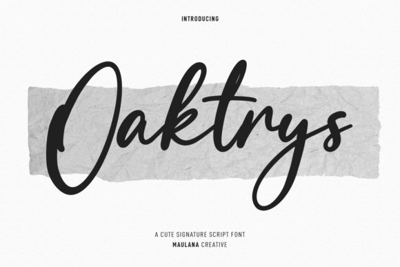 Oaktrys Script Handwritten Font for Modern Digital Branding