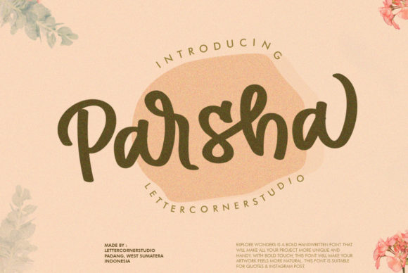 Parsha Font: A Script Handwritten Typeface That Doesn’t Connect
