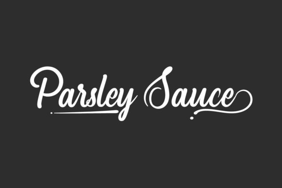 Parsley Sauce Script Font for Handmade Brands & Printables