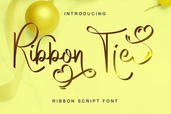 Ribbon Tie Script Handwritten Font for Elegant Packaging & Invitations