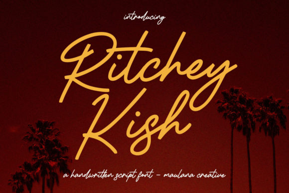 Ritchey Kish Script Font for Handmade Branding