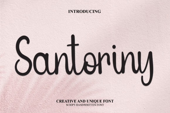 Santoriny: A Whimsical Script Handwritten Font for Luxury Design