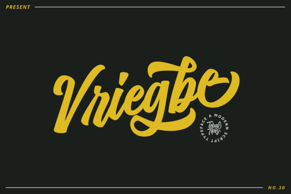 Vriegbe: A Retro Script Font for Editorial Design