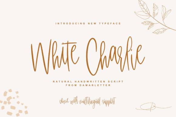 White Charlie Script Font for Elegant Handmade Products